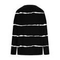 thumbnail image 4 of gbyLJF Women's Striped Printed Knitted Sweater Casual Loose Comfortable V-neck Long Sleeve Pullover Fall Winter Casual Base Layer Shirts Top, 4 of 6