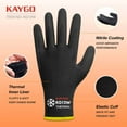 thumbnail image 2 of KAYGO 3 Pairs Winter Work Gloves with Grip, Thermal Insulated Safety Work Gloves Nitrile Coated, Ideal for Freezer Work, 2 of 5