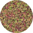 thumbnail image 1 of Ahgly Company Machine Washable Indoor Round Transitional Brown Red Area Rugs, 7' Round, 1 of 7