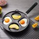 thumbnail image 5 of Sartén con revestimiento antiadherente de 4 agujeros, utensilios de cocina para el hogar, herramienta de cocina para huevos fritos (2 agujeros redondos, 2 agujeros en forma de corazón, 24 cm), 5 of 8