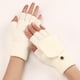 thumbnail image 5 of Guantes de invierno para mujer, 2 guantes convertibles de punto cálidos sin dedos para regalos de mujer con gorro de cubierta de manoplas, 5 of 5