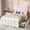 White, variant on AOGLLATI Queen Bed Frame with Headboard and 4 Storage Drawers Platform Bed Frame with Led Light & 2 USB Ports No Box Spring Needed