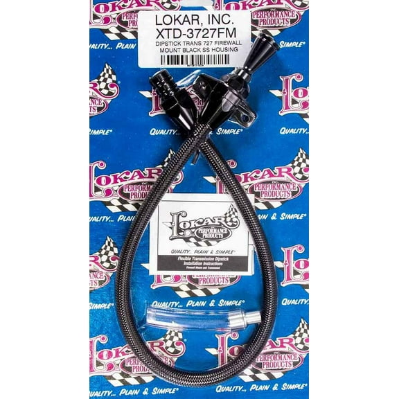 Lokar XTD-3904FM LOCXTD-3904FM MIDNIGHT SERIES HI-TECH FLEXIBLE BRAIDED STAINLESS TRANSMISSION DIPSTICK