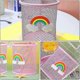 thumbnail image 2 of Pot a Crayon Rose, 2 Pices Porte Stylo Mtallique Porte Stylo Bureau, Arc-En-Ciel Pot Crayon Pour Le Bricolage Cratif Dcoration, Fournitures De Bur-M, 2 of 3