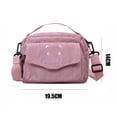 thumbnail image 2 of Women Corduroy Satchel Messenger Bag Student Tote Handbags Shoulder Bags BROWN, 2 of 8