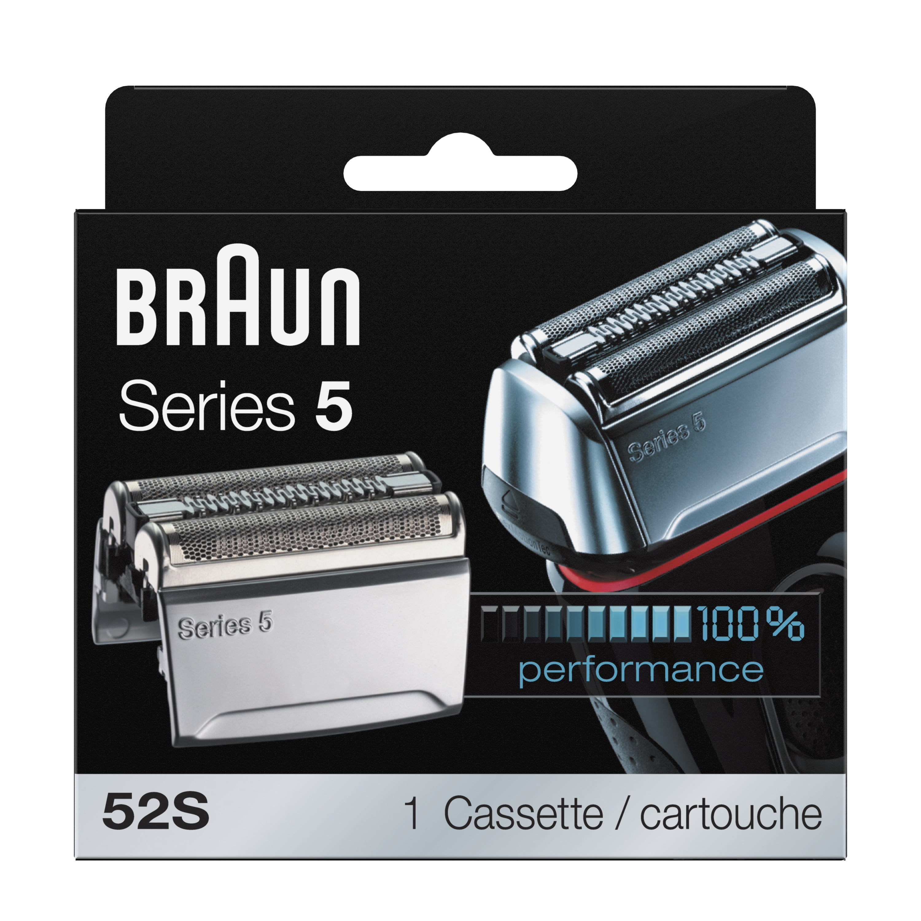 Braun Series 5 52S Electric Shaver Head Replacement Cassette Silver