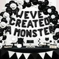 thumbnail image 2 of Halloween Monster Baby Shower Decorations, Black White Balloon Garland Arch Kit and We've Created a Monster Foil Balloons for Gender Reveal Baby Shower Party Supplies, 2 of 6