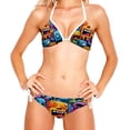 thumbnail image 2 of Graffiti Detachable Sponge, Adjustable Strap, Bikini Set Two-Pack Swim Suit – Beach, Pool, Vacation, 2 of 6