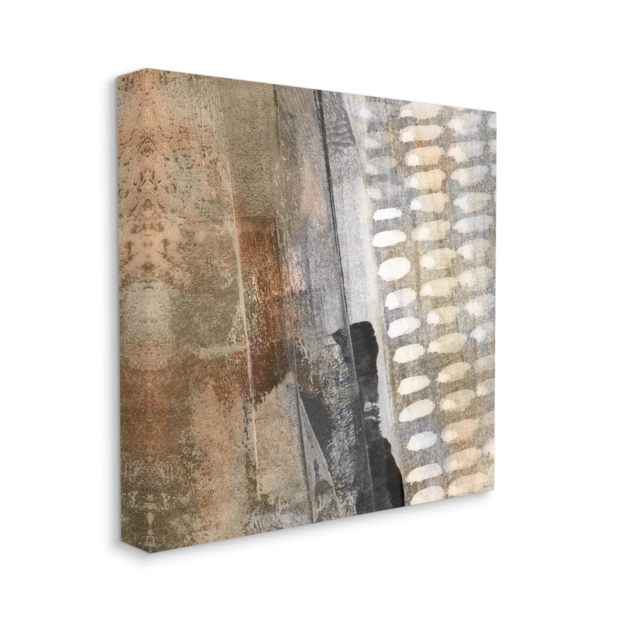Stupell Industries Abstract Pathway Industrial Shape Composition Rust Tone, 17 x 17,Design by Dan Meneely