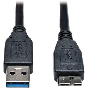 Tripp Lite U326 003 BK USB 3.0 SuperSpeed Device Cable (A to Micro B M/M) Black, 3