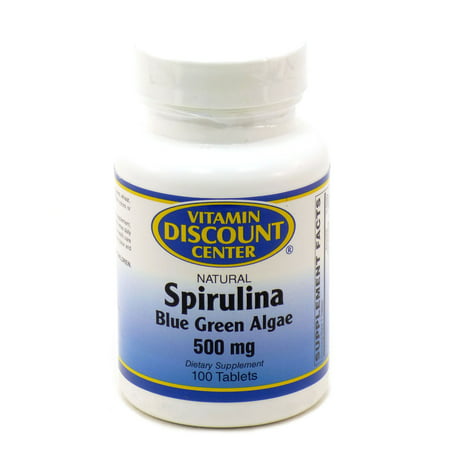 Spirulina 500 mg par 100 Comprimés Vitamin Discount Center