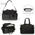 thumbnail image 7 of Diaper Bag Tote with Pacifier Holder Case for Mom and Dad, Multi-Function Travel Diaper Bag with Adjustable Shoulder Strap and Insulated Pockets, Black, 7 of 7