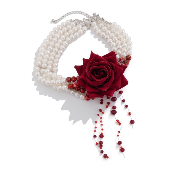 ZLight Collier Rouge, Collier d'Halloween en Style Rouge. Durable Robuste, Propre, Résistant à l'Oxydation. Parfait K 6644K2 02