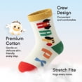 thumbnail image 2 of Balabala 4-Pack Toddler Crew Socks, Boys & Girls Cotton Jacquard Socks, All-Season Wear, Cozy Mid-Thick House Socks for Baby Infant Kids (3 Months–7 Years), 2 of 6