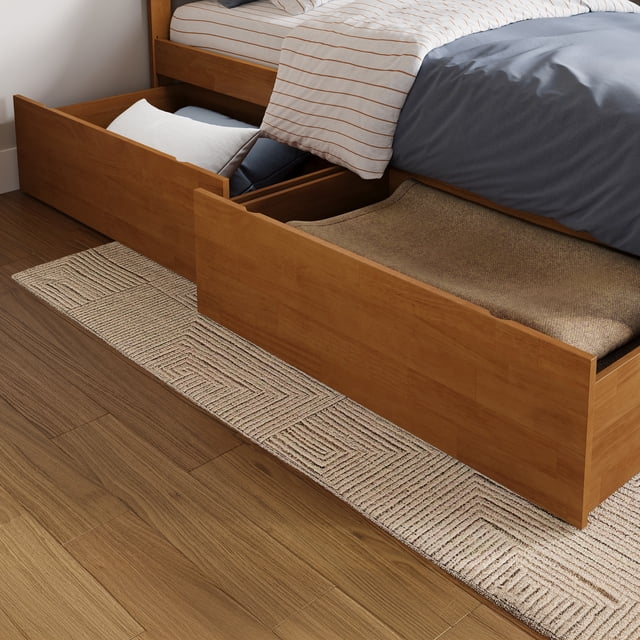 AFI Twin/Full Urban Solid Hardwood Bed Drawers in Light Toffee
