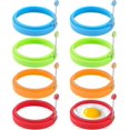 thumbnail image 1 of Paquete de 8 anillos silicona redondos para cocinar huevos, 1 of 7