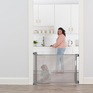 Regalo Retractable Baby Gate, Expands up to 50" Wide, Includes Wall Mounts