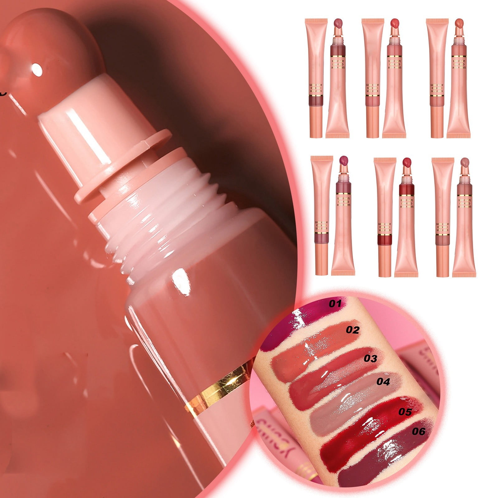 Lip Moisturizer for Very Dry Teen Makeup Mini Lip Gloss Lip Colors Lip Gloss Fresh Lip Wrap Lip Bar Lipstick Lip Gloss Clear Flavo Lip Gloss Mini Suitcase for Lip Gloss Packaging