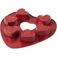 Wilton Valentine's Day NonStick Heart Shaped Mini Cake Pan, 6 cavity