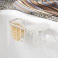 thumbnail image 4 of iDesign Gia Sink Suction Holder for Sponges, Scrubbers, Soap in Kitchen, Bathroom, Bathtubs, 5.75" x 2.25" x 2.5" - Pearl White, 4 of 4