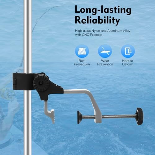 Portable Transducer Mount, 360° Adjustable Rotatable Universal Fish Boat Finder Bracket Transducer Pole Mount for Boat Canoe Kayak$$Sport & Recreation Other
