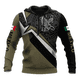 thumbnail image 3 of Sudadera con capucha para hombre y mujer, con estampado 3D de la bandera nacional de México, informal, de gran tamaño, popular, a la moda, para otoño, 3 of 5