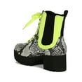 thumbnail image 3 of Women Neon Panel Lug Sole Chunky Platform Mid Calf Boot 19372, 3 of 6