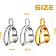 thumbnail image 3 of Aylifu 60pcs Pinch Clip Clasp Bead Bail Pendant Connector Metal Jewelry Making Supplies,14x8mm, 3 of 7