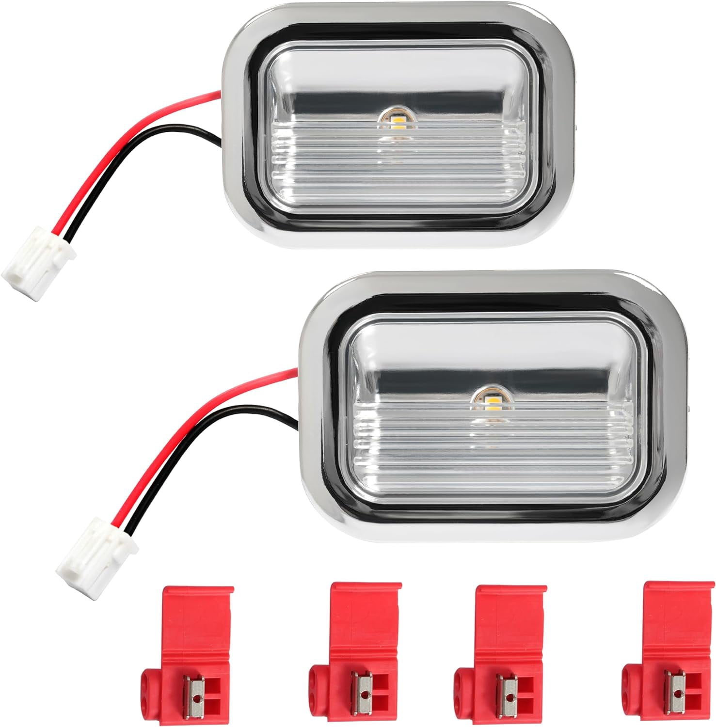 Kojem 2PCS Refrigerator LED Light Module for Whirlpool Kitchen Aid Jenn-Air W11462342 Chrome