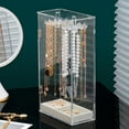 thumbnail image 6 of Yesbay Jewelry Rack Organizer Necklace Holder Rotatable Design Dustproof Clear Earrings Jewelry Organizer Display Case, 6 of 7