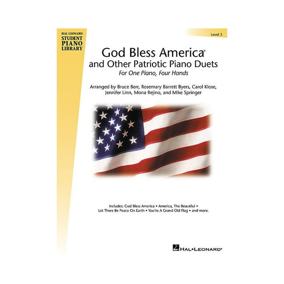 Hal Leonard God Bless America and Other Patriotic Piano Duets - Level 3 Educational Piano Library Series Softcover