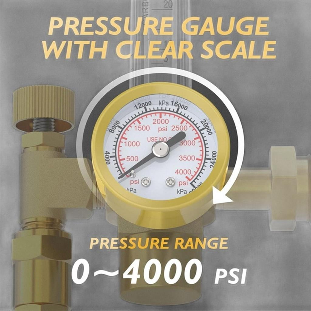 CO2 Argon Regulator Precisions Gas Flows Control Valves With Pressure Gauges For Welding Cylinders Systems