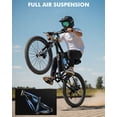 thumbnail image 2 of Qlife Electric Bike for Adults - 21-Speed Mountain Lightweight Ebike with Peak 750W 20MPH Brushless Motor, 26X2.1 Full Suspension Tire Step Over E-MTB (Black) with Fender & Rear Rack, 2 of 3