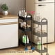 thumbnail image 4 of Carrito de Almacenamiento Metal con 4 Niveles, Carrito Organizador Delgado en Ruedas con Cerradura y Asas, Carro de Utilidad Móvil, Carro Auxiliar para Cocina, Sala, Baño, Oficina, Negro, 4 of 17