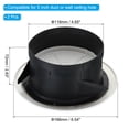 thumbnail image 2 of Unique Bargains Évent d'Air Rond de 5 Pouces 2 Pcs Diffuseur de Plafond Réglable Housse de Gril ABS Persiennes Évent de Soffite avec Écran Blanc, 2 of 5