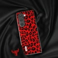thumbnail image 4 of Case Compatible with Samsung Galaxy Z Fold 5, Luxury Leopard Design Non-Slip + Shockproof Rugged PC Frame Drop Protective Ultra Slim Phone Case Cover for Samsung Galaxy Z Fold 5, Red, 4 of 5
