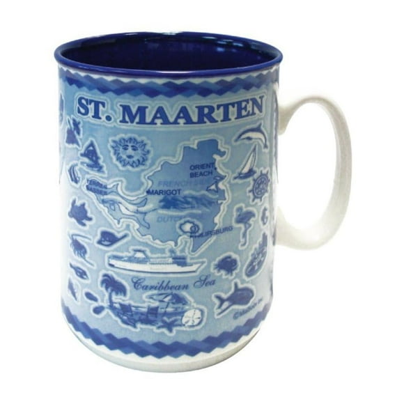 Rockin Gear Souvenirs de St Maarten, Tasse à Café en Céramique 11 oz, Souvenir de St Maarten pour Hommes et Femmes