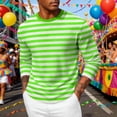 thumbnail image 5 of CONZONE Carnival Men's T-Shirts Short Sleeve T Shirts for Men Casual Crew Neck Striped Lightweight Tees Soft Cozy Athletic Tops, 5 of 7