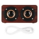 thumbnail image 4 of Altavoz Bluetooth retro de madera con subwoofer - Altavoz estéreo para tableta doméstica (grano de madera marrón), 4 of 10