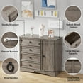 thumbnail image 3 of Relefree Modern Drawer Dresser, Dressers Chest with 4 Drawers & Door, for Living Room, Bedroom, Hallway, Gray, 3 of 10