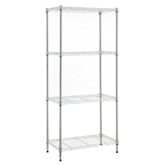 4 tier chrome utility wire shelving unit 14x30x47in