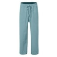 thumbnail image 4 of European Casual Linen Hop Beach Pants for Men Comfortable Loose Fit Foreign Trade Sports Trousers Lightweight Breathable Summer Men's Active Pants Beach Loose Trousers Adjustable Waist, 4 of 7