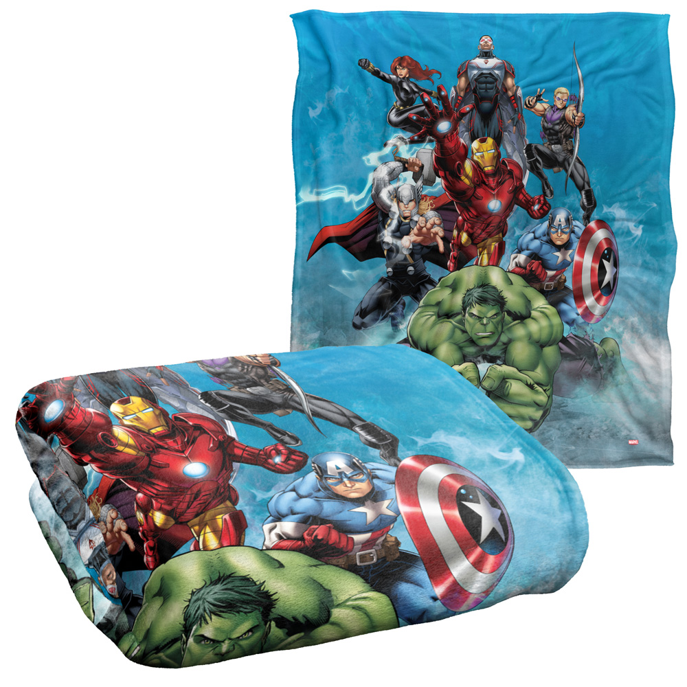 Marvel Avengers Blanket, 50"x60", Avengers Stacked Pose, Silky Touch