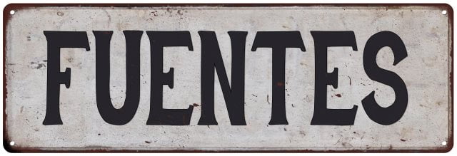 FUENTES Vintage Look Rustic Chic Metal Sign 6x18 106180036731 - Walmart.com