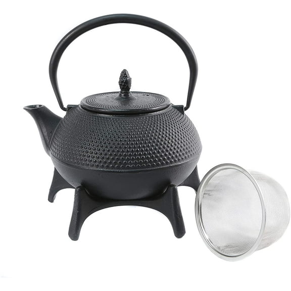 CUISILAND BLACK 1.2 L/40 Oz Hobnail Cast Iron Teapot Set