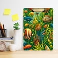 thumbnail image 6 of Plastic Clipboard Acrylic Hanging Clip Board with Gold Low Profile Office School Supplies 12.5x9 Fish and Seaweeds, 6 of 9
