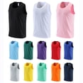thumbnail image 2 of Camisetas de baloncesto para hombre, camisetas de fútbol para jóvenes, uniformes personalizados en blanco para gimnasio, correr, entrenamiento, camisetas sueltas, trajes, camisetas sin mangas, 2 of 5