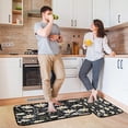 thumbnail image 2 of GZHJMY Daisy Pattern Kitchen Rug Set of 2 Non Slip Washable Cushioned Anti-Fatigue Kitchen Mat Comfort Standing Floor Mat for Kitchen Washroom Bedroom Carpet Runner, 2 of 7
