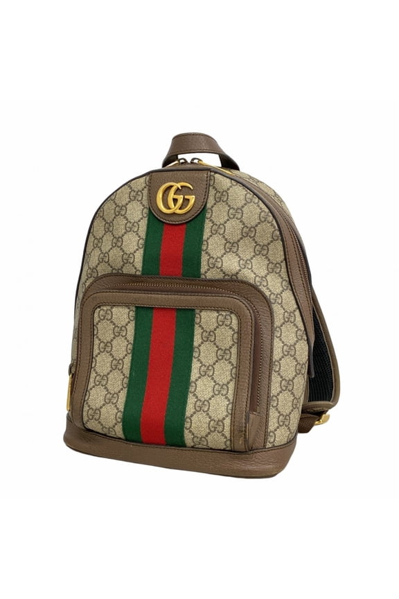 Pre-Owned Gucci Ophidia Backpack 547965 Leather Brown Women's (Good)