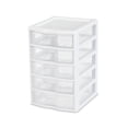 thumbnail image 1 of Sterilite Clearview Small Plastic 5 Drawer Desktop Storage System, 16 Pack, 1 of 9